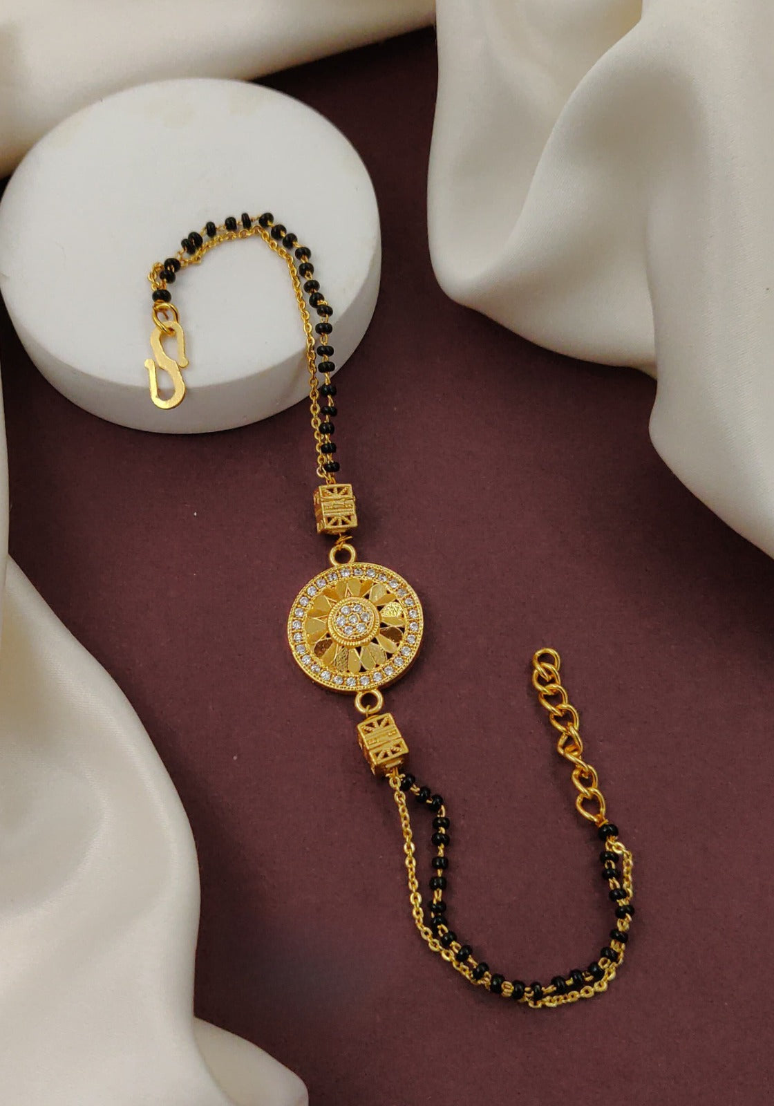 Fancy Gold-Polished Bracelet By House of Ree - Distacart