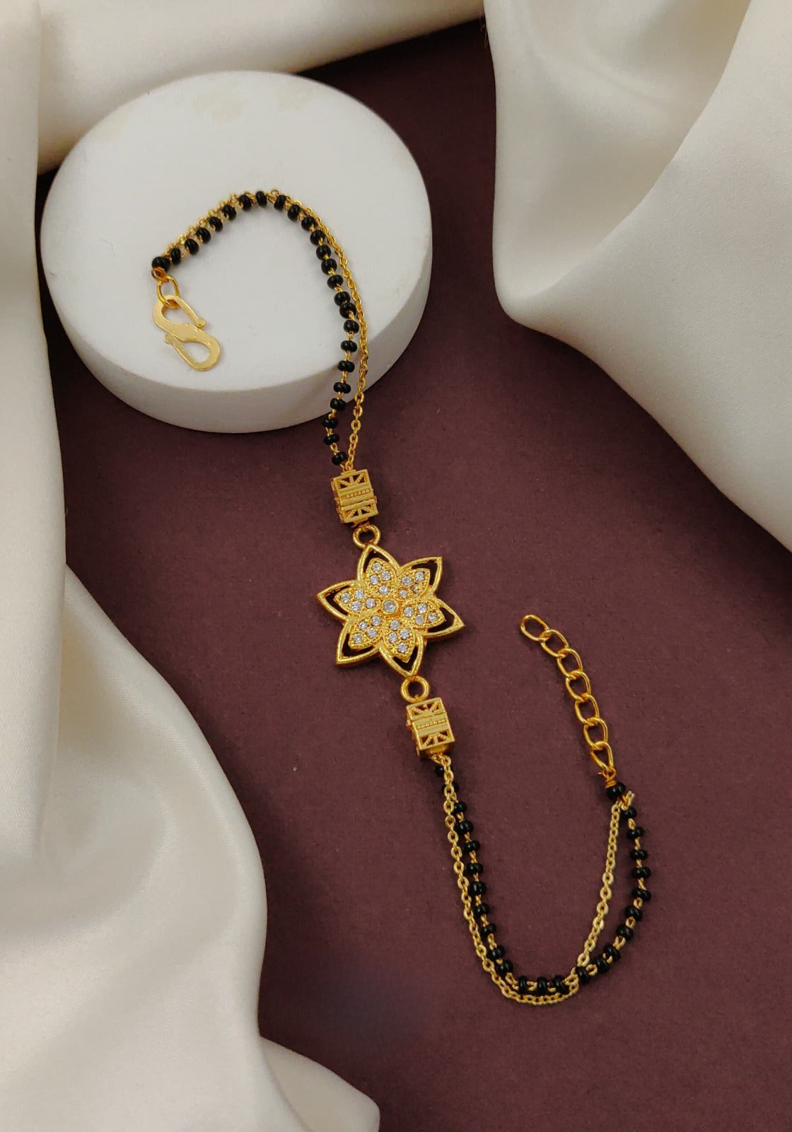 Fancy Gold-Polished Bracelet By House of Ree - Distacart