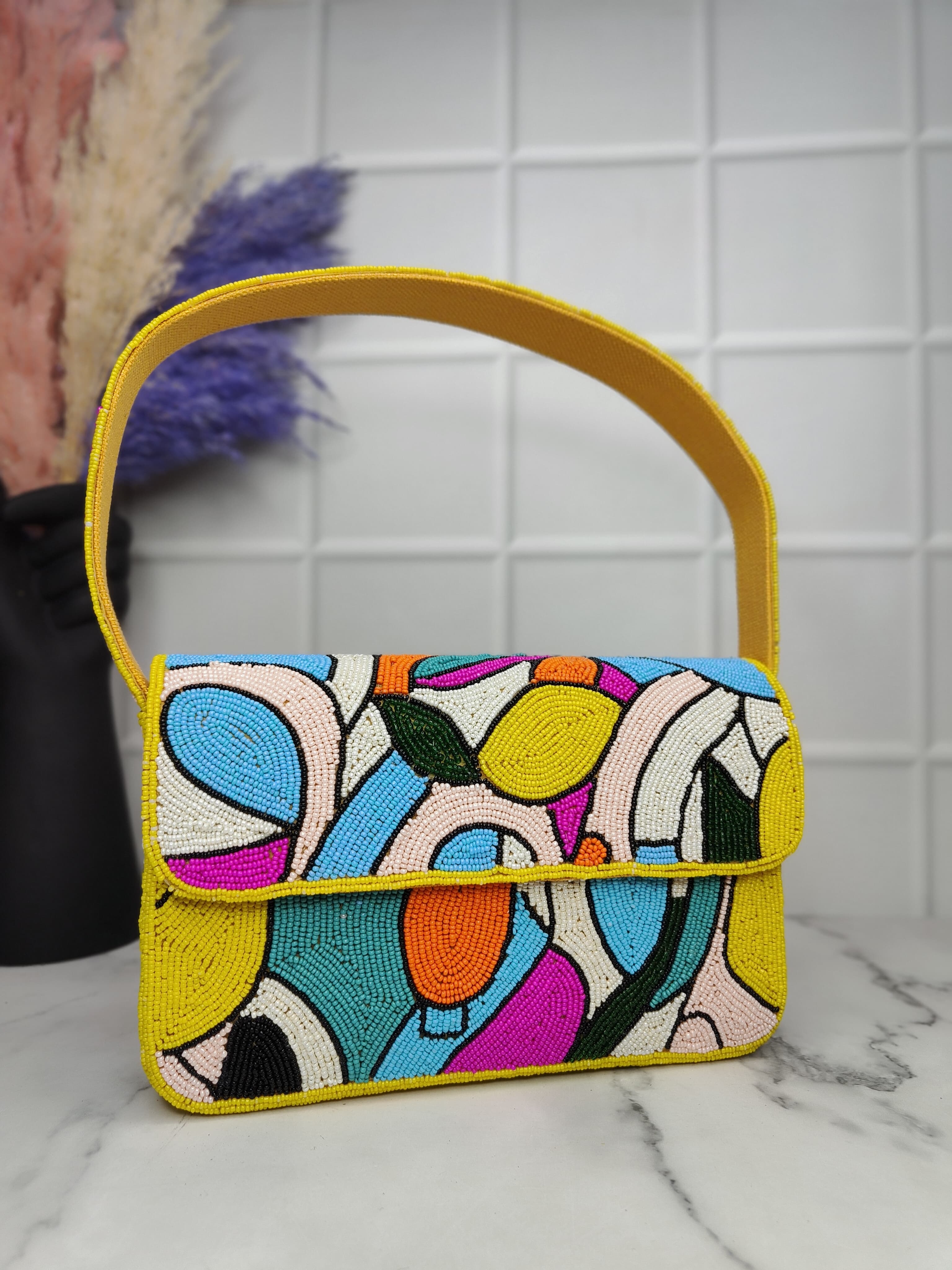 New Stylish Partywear Multicolour Beaded Sling Bag for Womens by House of Ree - Distacart