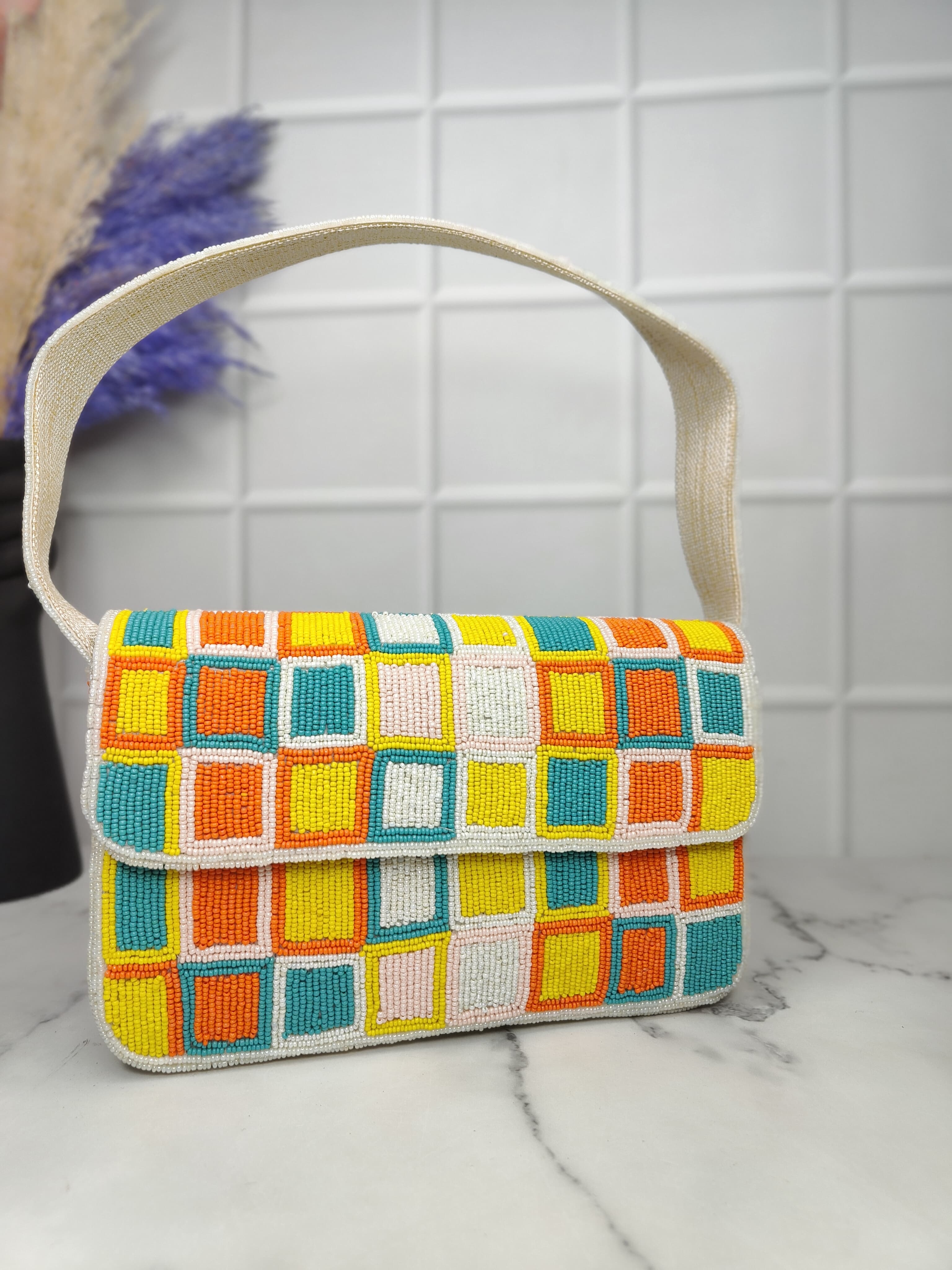 New Stylish Partywear Multicolour Beaded Sling Bag for Womens by House of Ree - Distacart