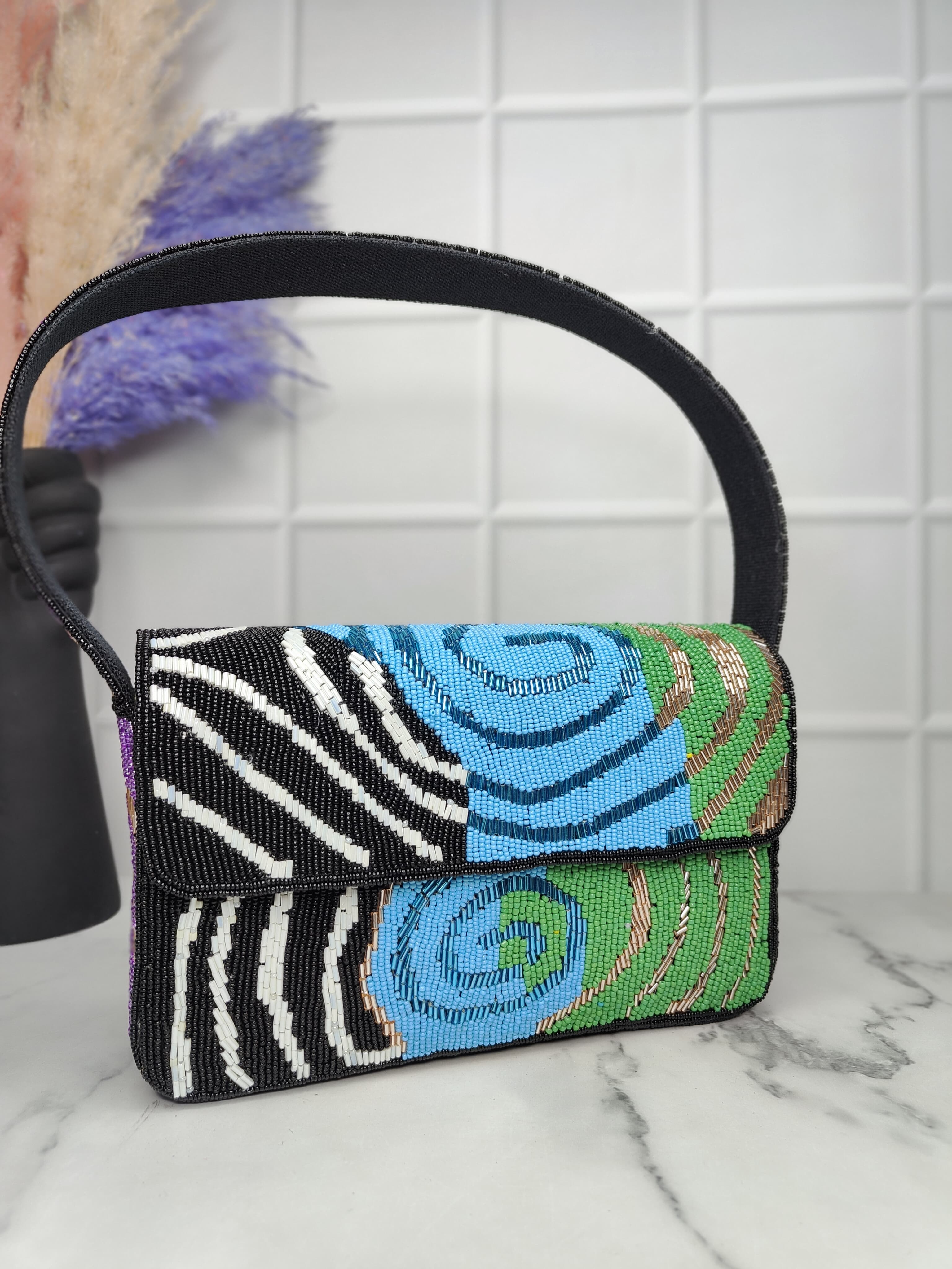 New Stylish Partywear Black Beaded Sling Bag for Womens by House of Ree - Distacart