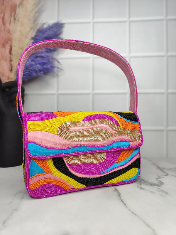 New Stylish Partywear Multicolour Beaded Sling Bag for Womens by House of Ree - Distacart