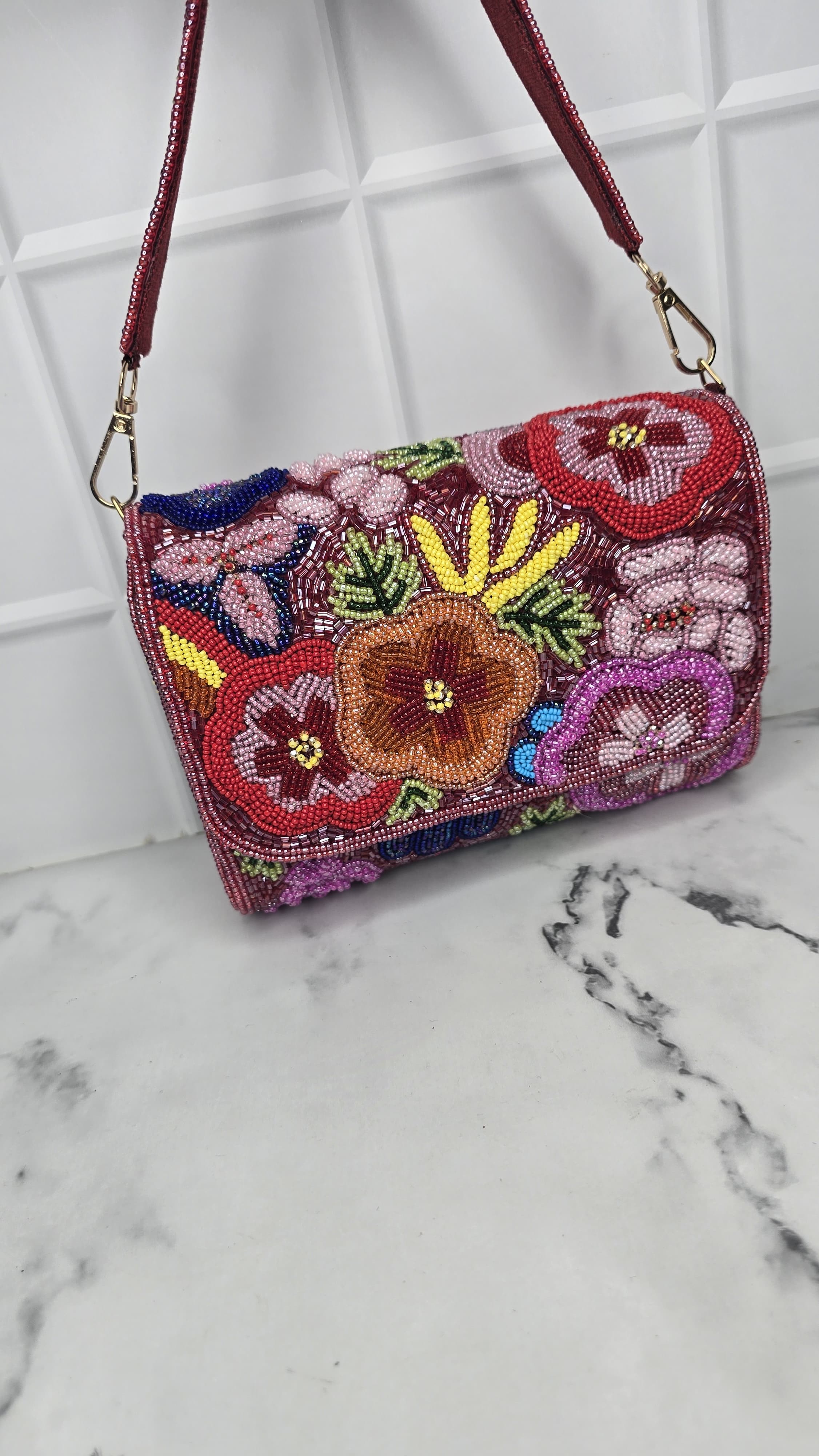 New Stylish Partywear Multi Colour Beaded Sling Bag for Womens by House of Ree - Distacart