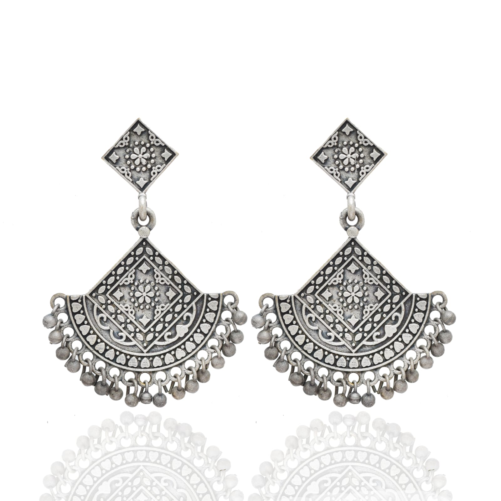 New Stylish Oxidized Gold-Polished Gold Drop Earrings for Womens by House of Ree - Distacart