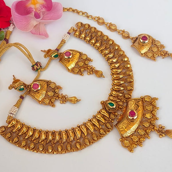 Gold Plated Semi Bridal Set - Distacart