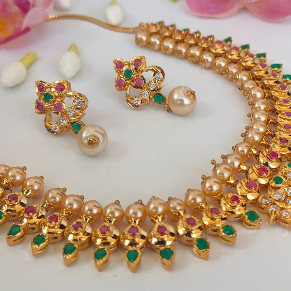 Multicolor Uncuts Bridal Jewelry With Earrings - Distacart