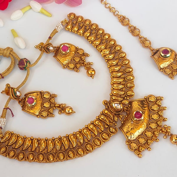 Gold Plated Bridal Jewelry Set - Distacart