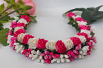 Thumbnail for Pink & White Flower Hair Gajra - Distacart