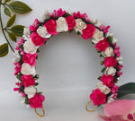 Thumbnail for Pink & White Flower Hair Gajra - Distacart