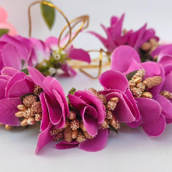 Arificial Purple Orchids Flower Gajra - Distacart