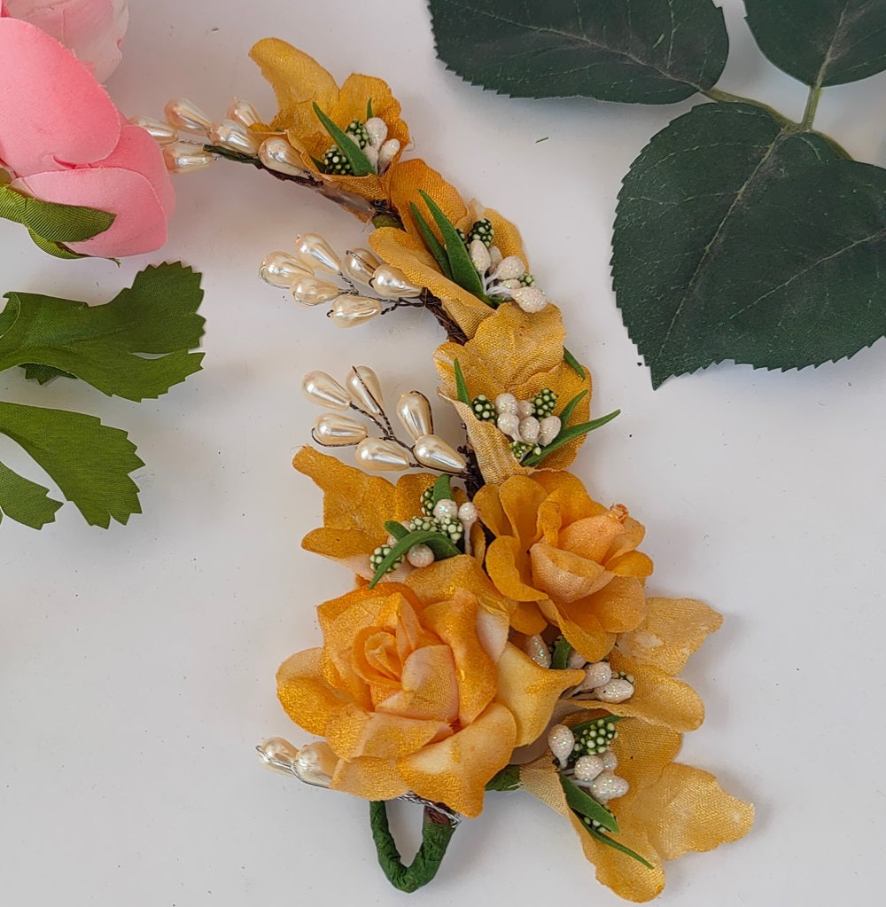 Gold Flower Brooch - Distacart