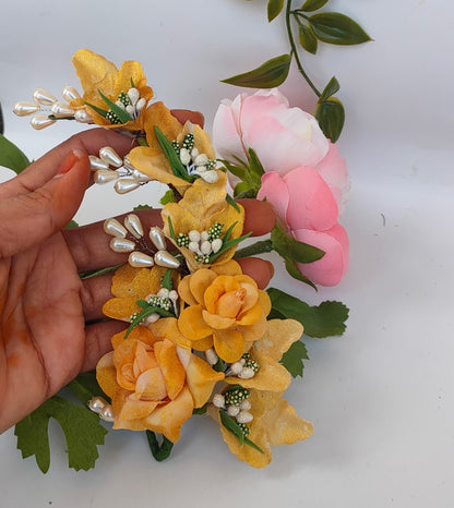Gold Flower Brooch - Distacart