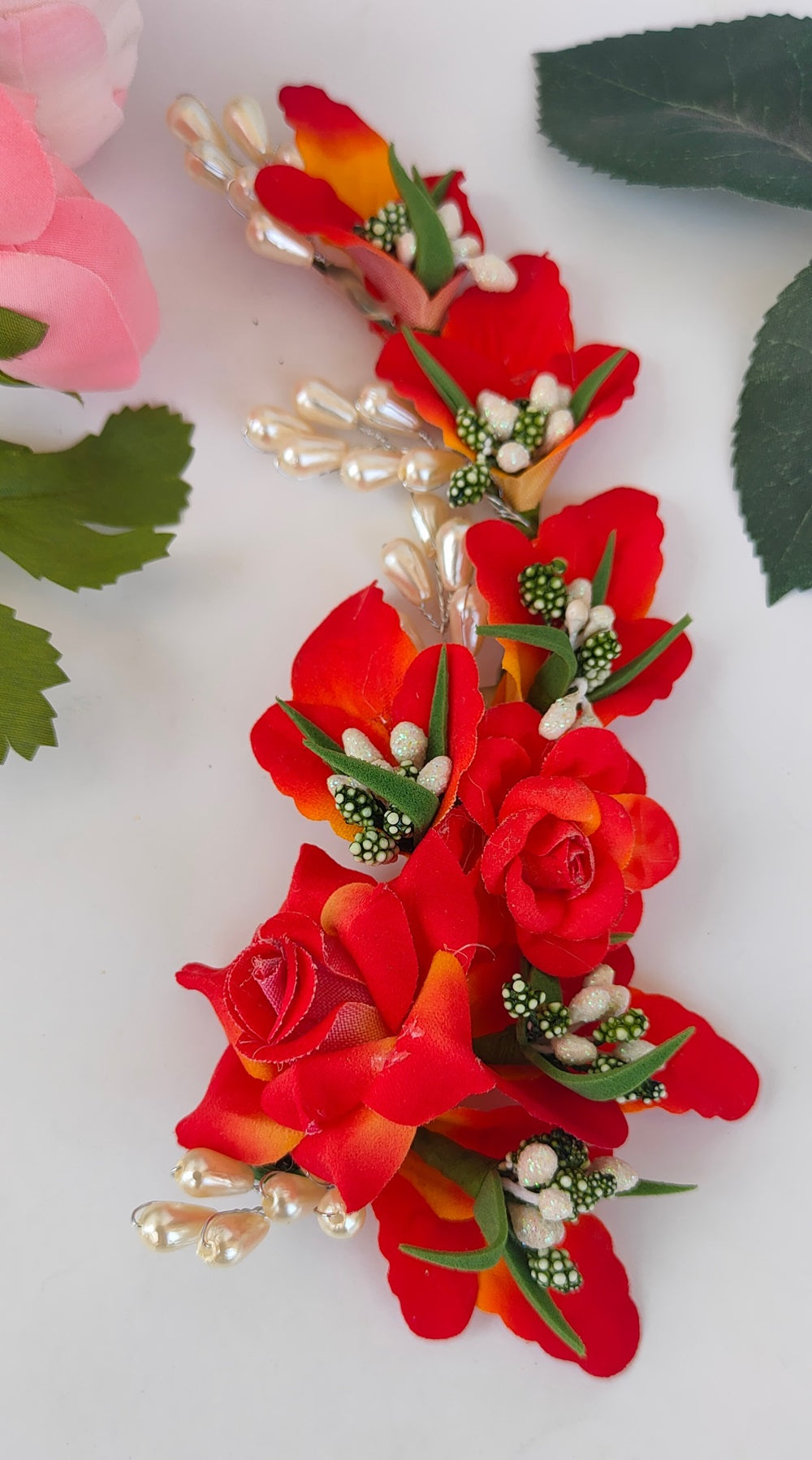 Orange Flower Brooch - Distacart