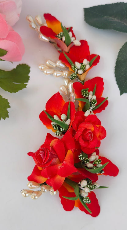 Orange Flower Brooch - Distacart