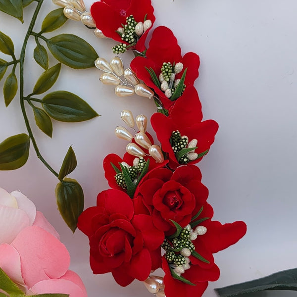 Red Trendy Flower Brooch - Distacart