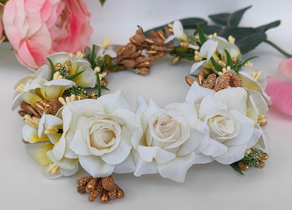 White Bridal Flower Hair Accessories - Distacart