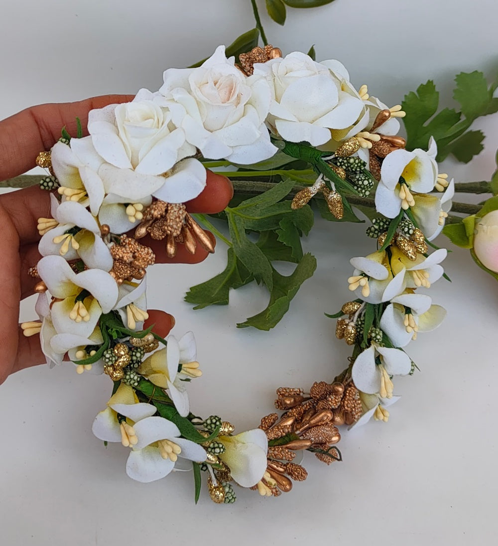 White Bridal Flower Hair Accessories - Distacart