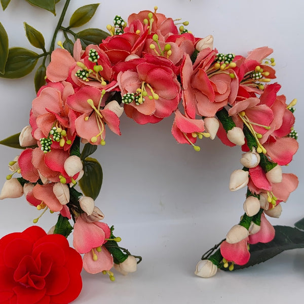 Peach Bridal Hair Gajra - Distacart