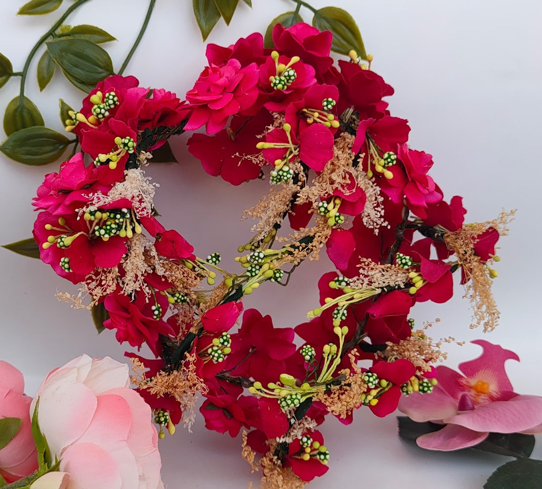 Pink Juda Flower Hair Accessories - Distacart