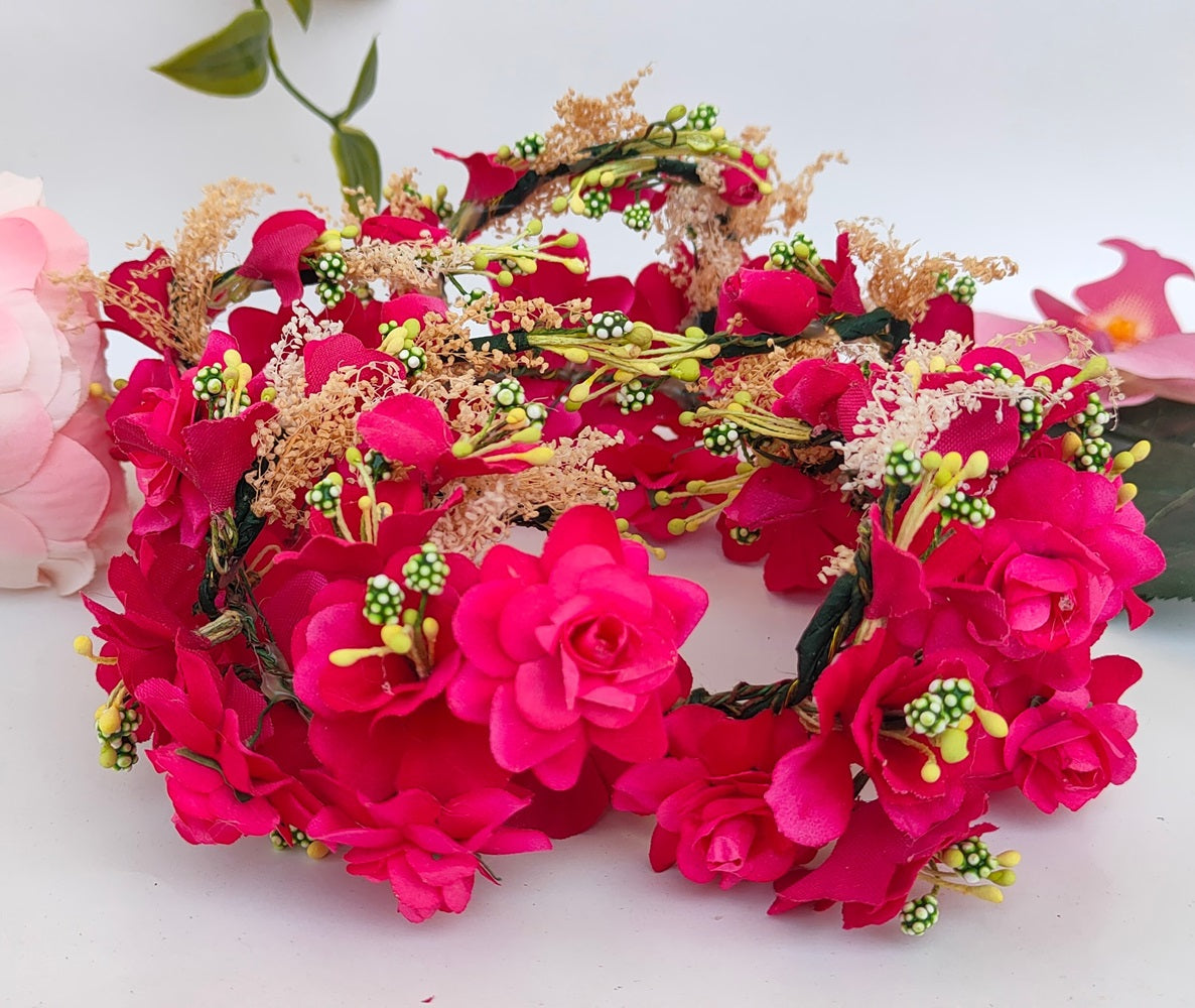 Pink Juda Flower Hair Accessories - Distacart