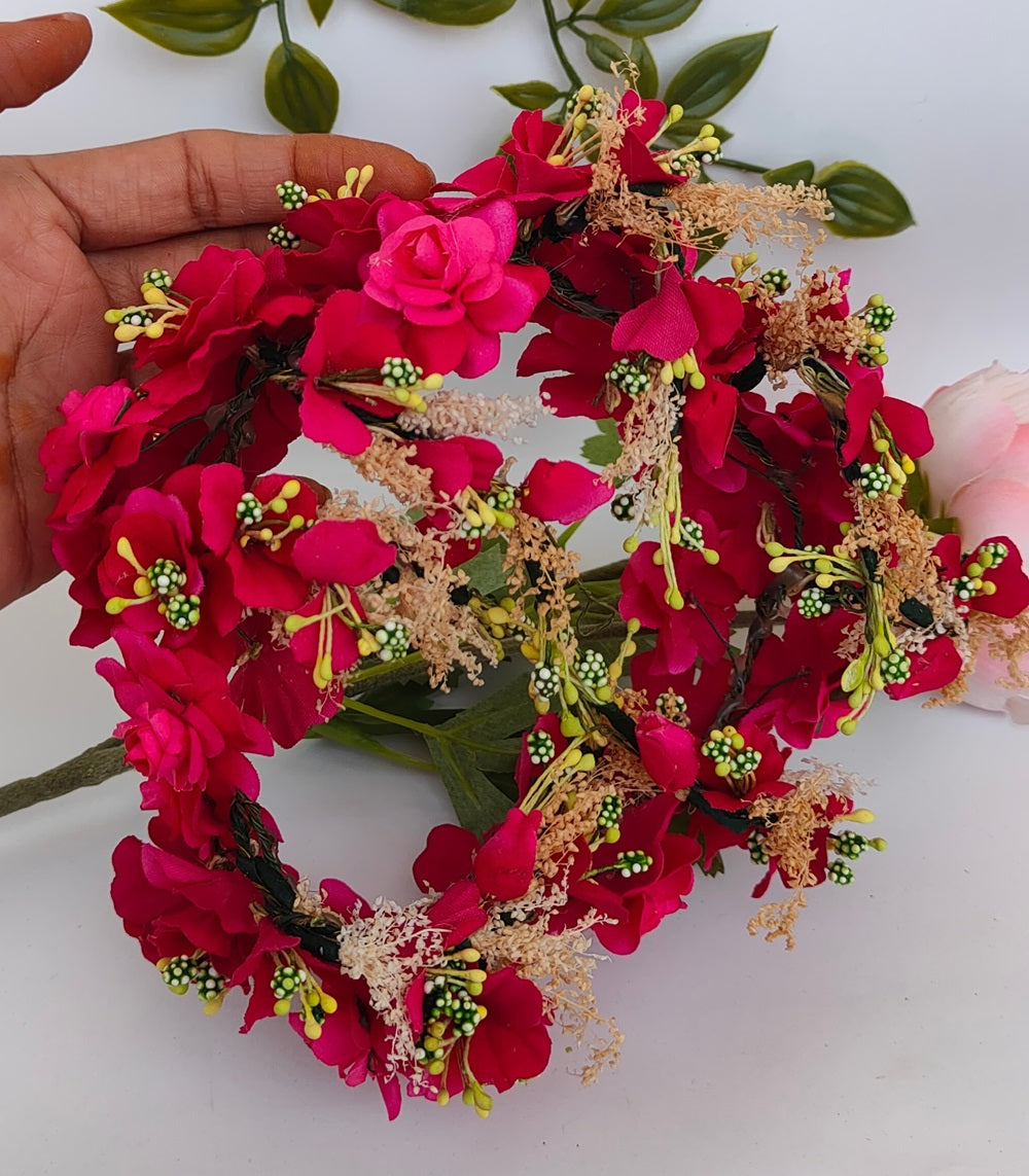 Pink Juda Flower Hair Accessories - Distacart