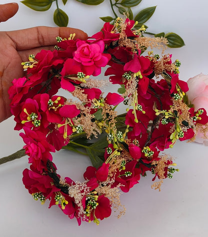 Pink Juda Flower Hair Accessories - Distacart