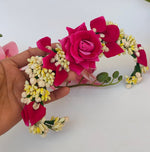 Thumbnail for Pink Rose Flower Hair Gajra - Distacart