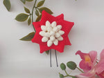 Thumbnail for Red Petals Flower Brooch - Dista