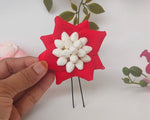 Thumbnail for Red Petals Flower Brooch - Dista