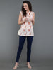 Antaran Peach Pure Cotton Printed Tunic - Distacart