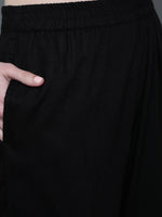 Thumbnail for Antaran Black Rayon Embroidered Kurta Pant Set - Distacart
