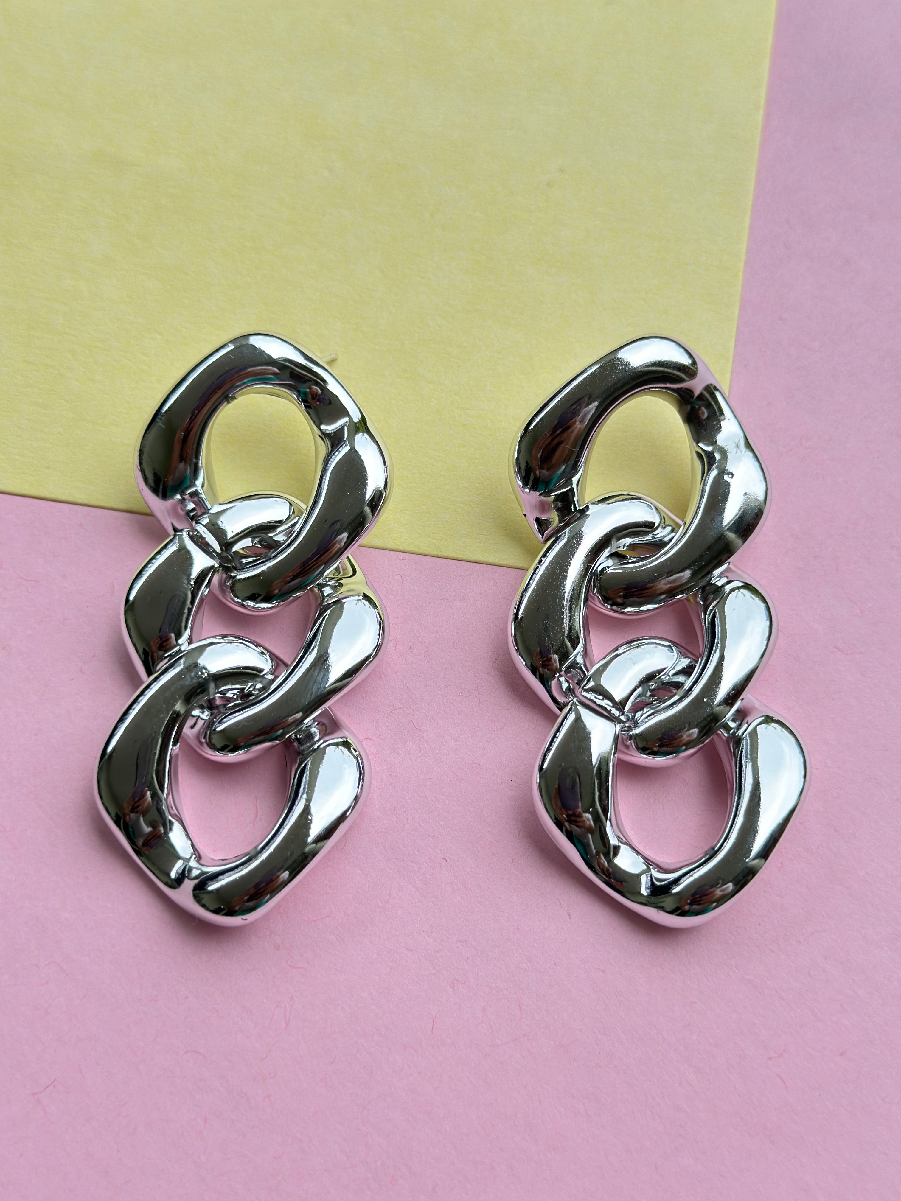 Silver Partywear Earrings By House of Ree - Distacart