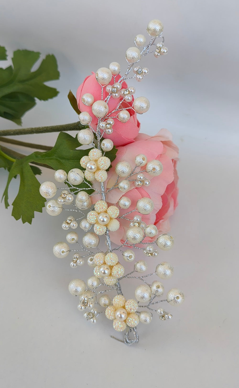 White Bridal Hair Brooch - Distacart