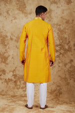 Thumbnail for Bluesaanchi Men's Mirror Magic Yellow Kurta Set - Distacart