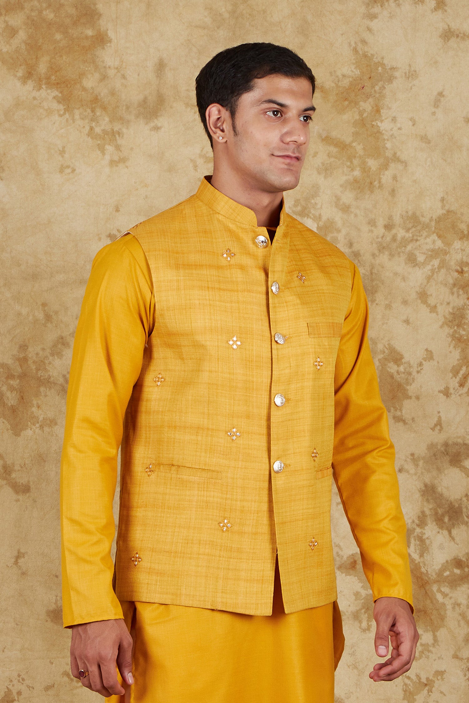 Bluesaanchi Men's Yellow Waistcoat - Distacart