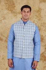 Thumbnail for Bluesaanchi Men's Uranianblue Waistcoat - Distacart