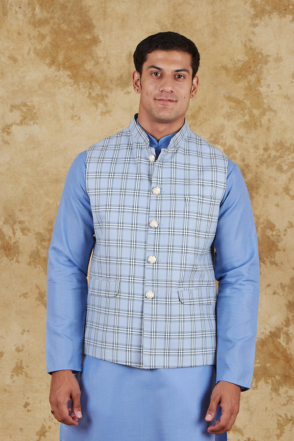 Bluesaanchi Men's Uranianblue Waistcoat - Distacart