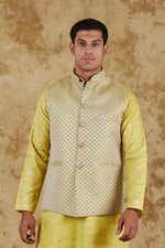 Thumbnail for Bluesaanchi Men's Jacquard Citron Waistcoat - Distacart