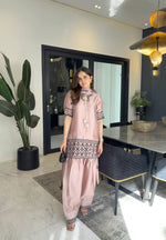Thumbnail for Yash Enterprise Cream Crepe Silk Party Wear Embroidery Farshi Suit Set - Distacart