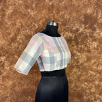 Thumbnail for Neck Check Multi Color Coloured Cotton Ready to Wear Blouse - kapda Tailor - Distacart