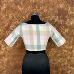 Thumbnail for Neck Check Multi Color Coloured Cotton Ready to Wear Blouse - kapda Tailor - Distacart