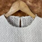 Thumbnail for Radiant Glow Cream Coloured Cotton Less Ready to Wear Blouse - kapda Tailor - Distacart