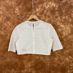 Thumbnail for Radiant Glow Cream Coloured Cotton Less Ready to Wear Blouse - kapda Tailor - Distacart