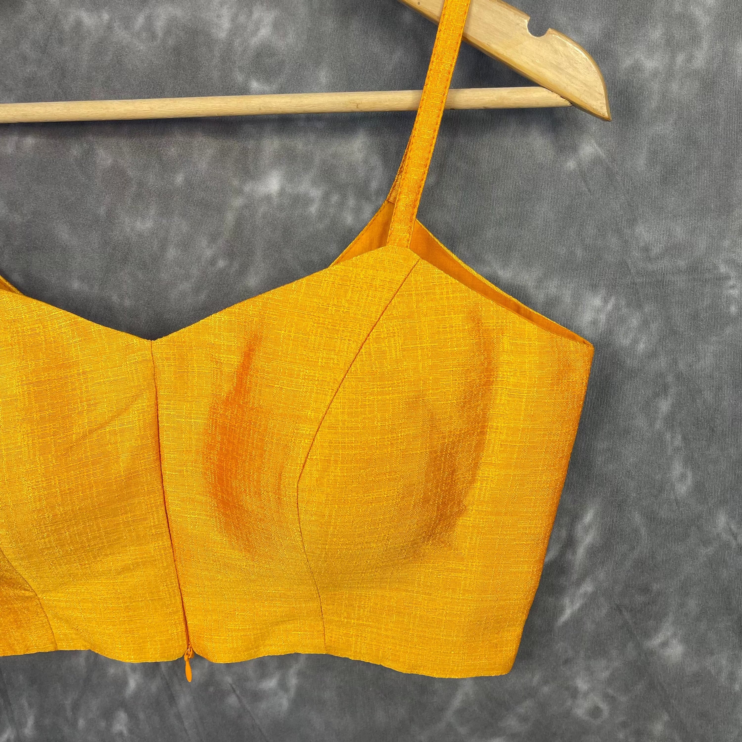 Majestic Yellow Yellow Coloured Silk Ready to Wear Blouse - kapda Tailor - Distacart