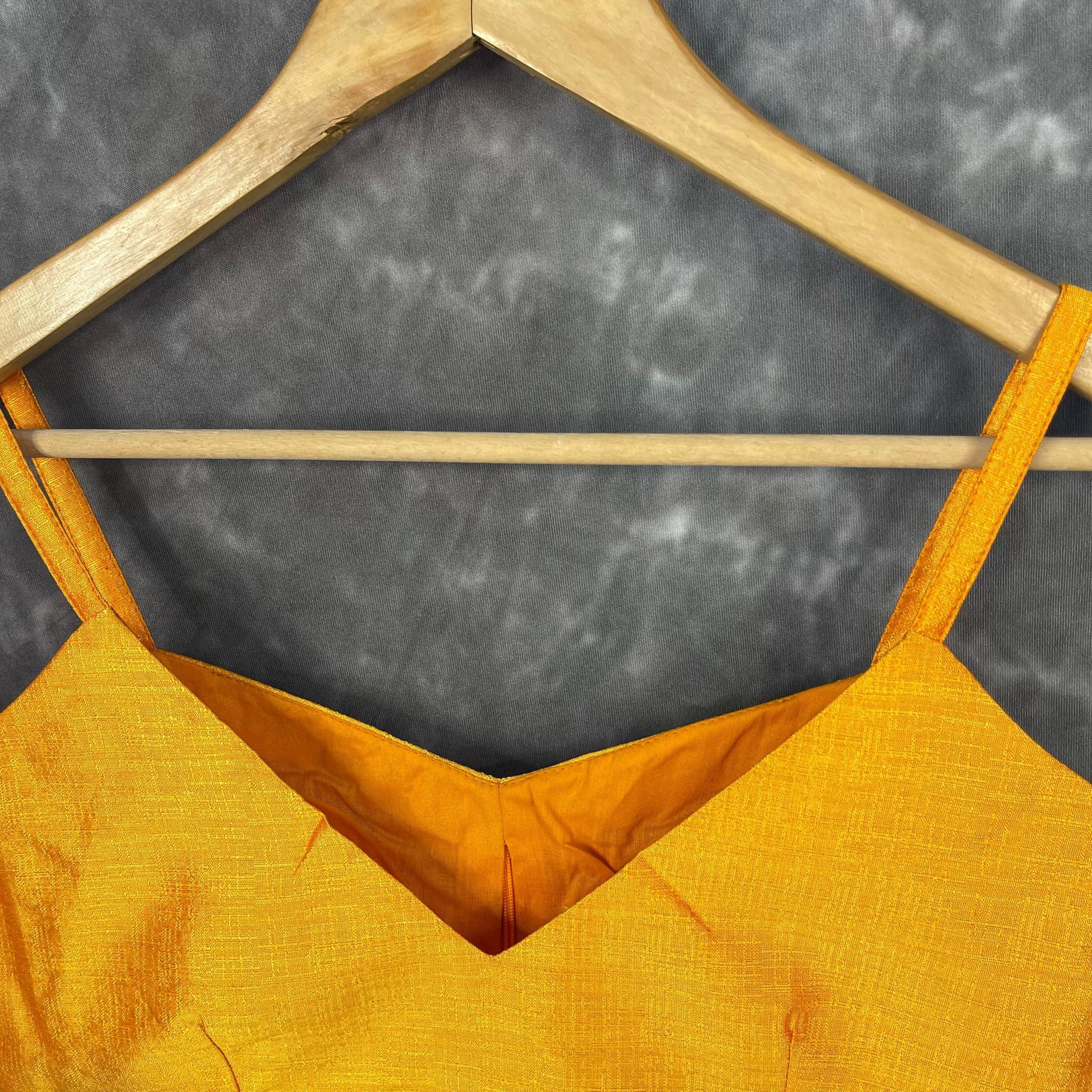 Majestic Yellow Yellow Coloured Silk Ready to Wear Blouse - kapda Tailor - Distacart