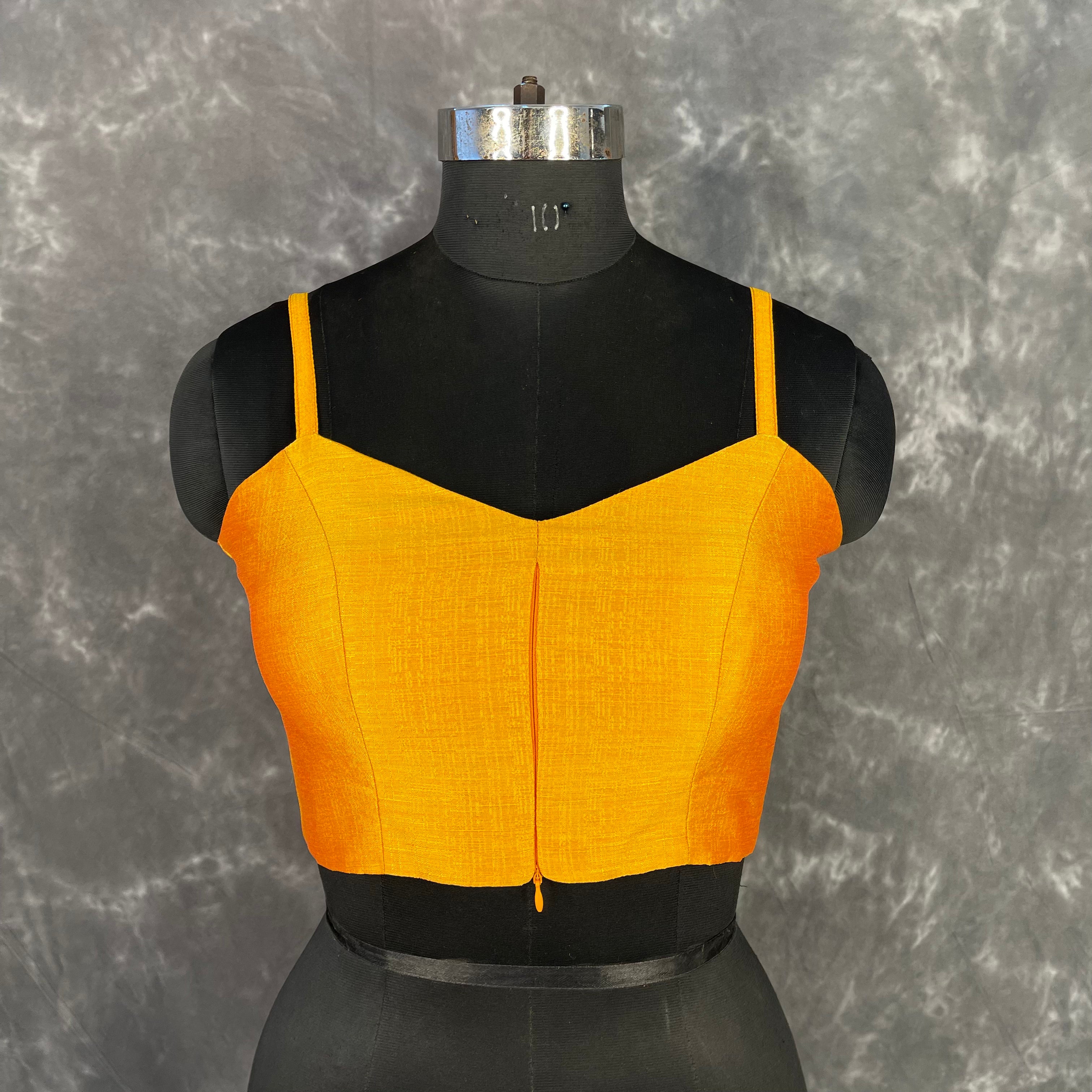 Majestic Yellow Yellow Coloured Silk Ready to Wear Blouse - kapda Tailor - Distacart