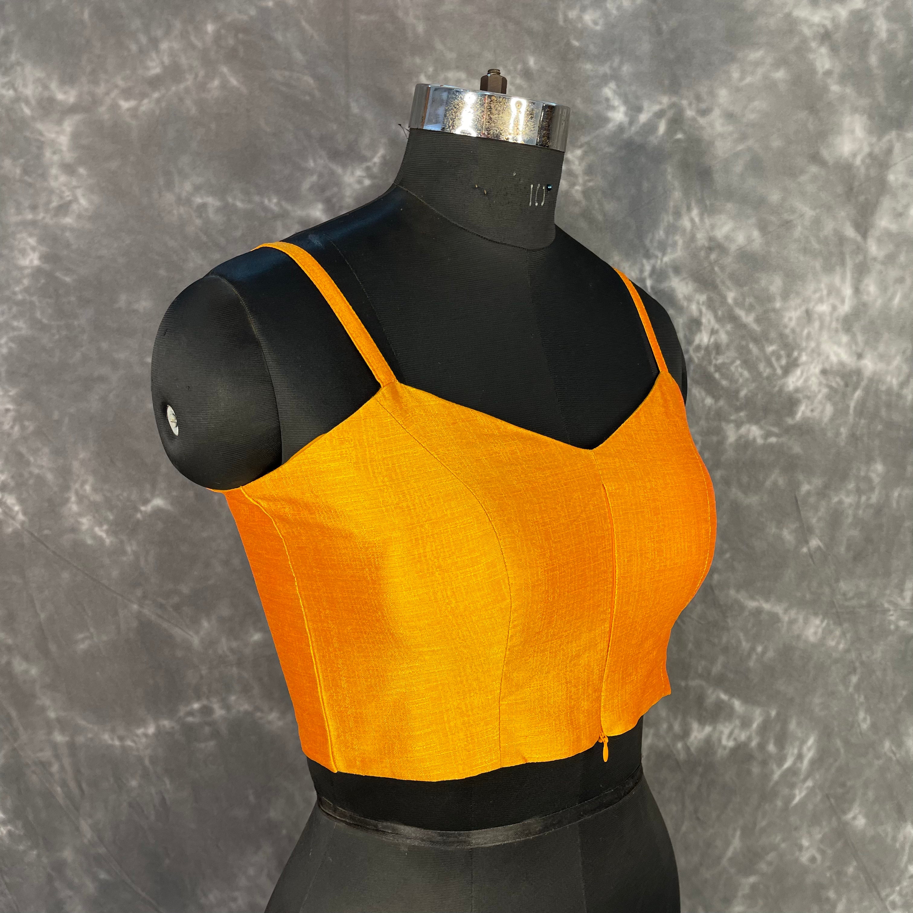 Majestic Yellow Yellow Coloured Silk Ready to Wear Blouse - kapda Tailor - Distacart