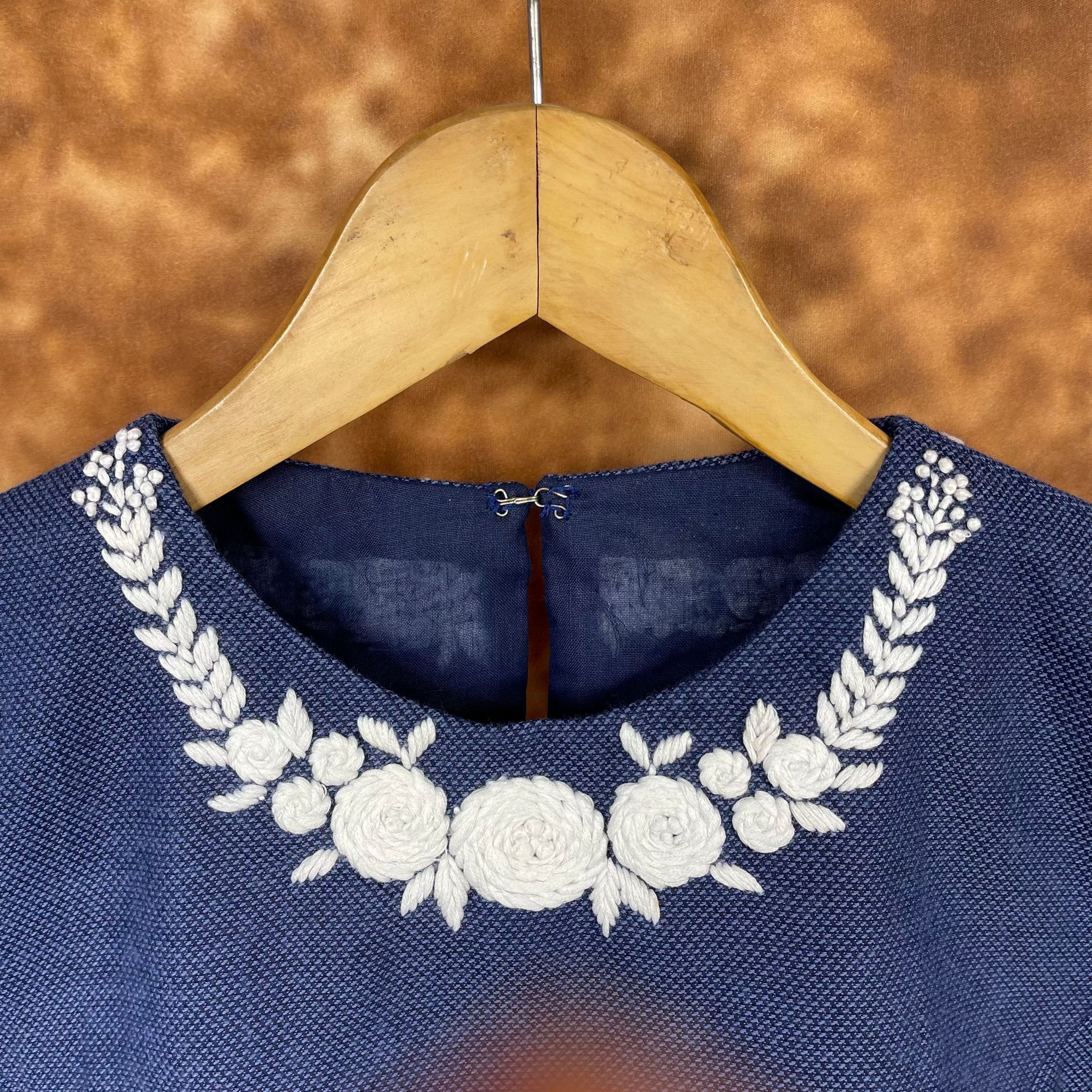 Jardosi Justajoo Blue Coloured Cotton Ready to Wear Blouse - kapda Tailor - Distacart