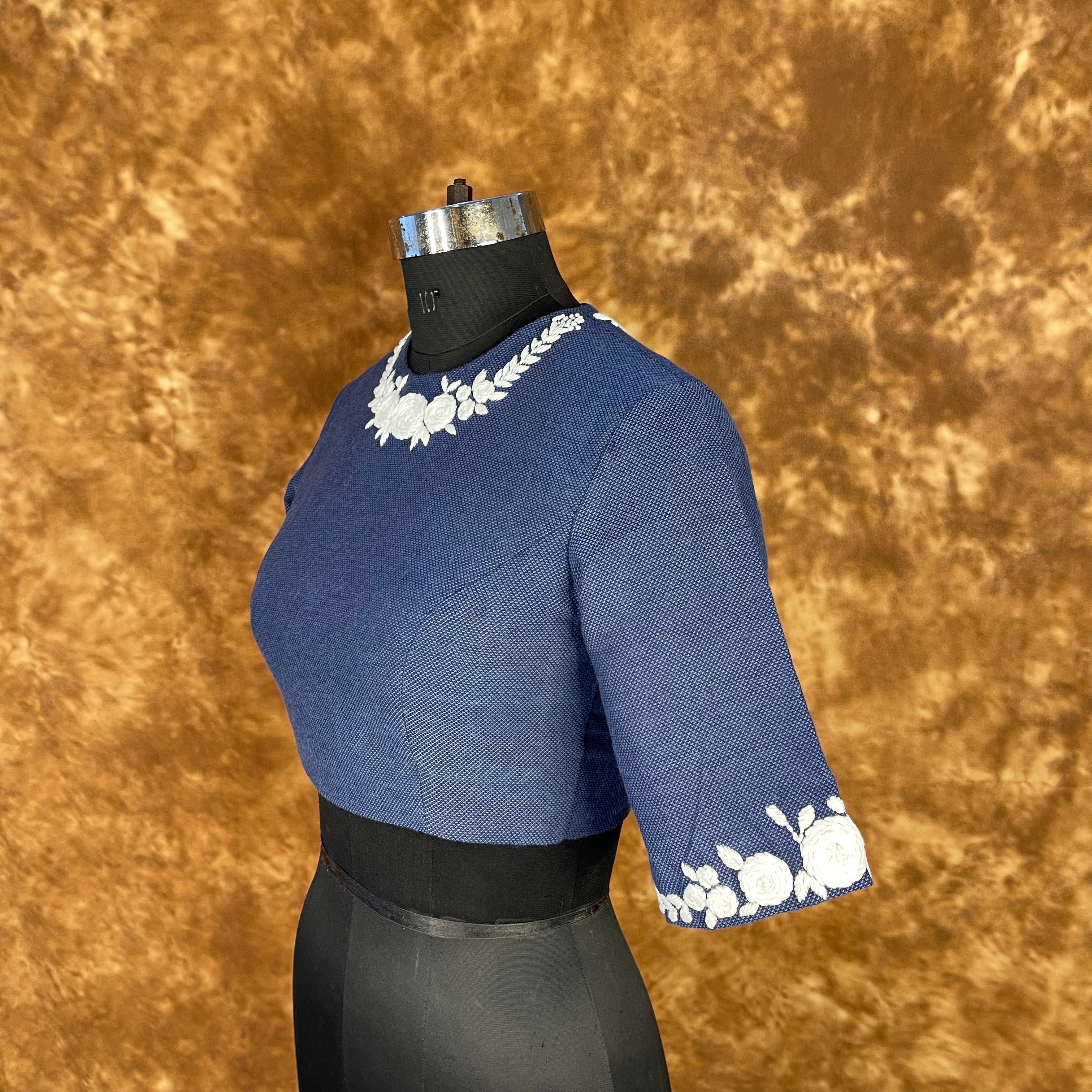 Jardosi Justajoo Blue Coloured Cotton Ready to Wear Blouse - kapda Tailor - Distacart
