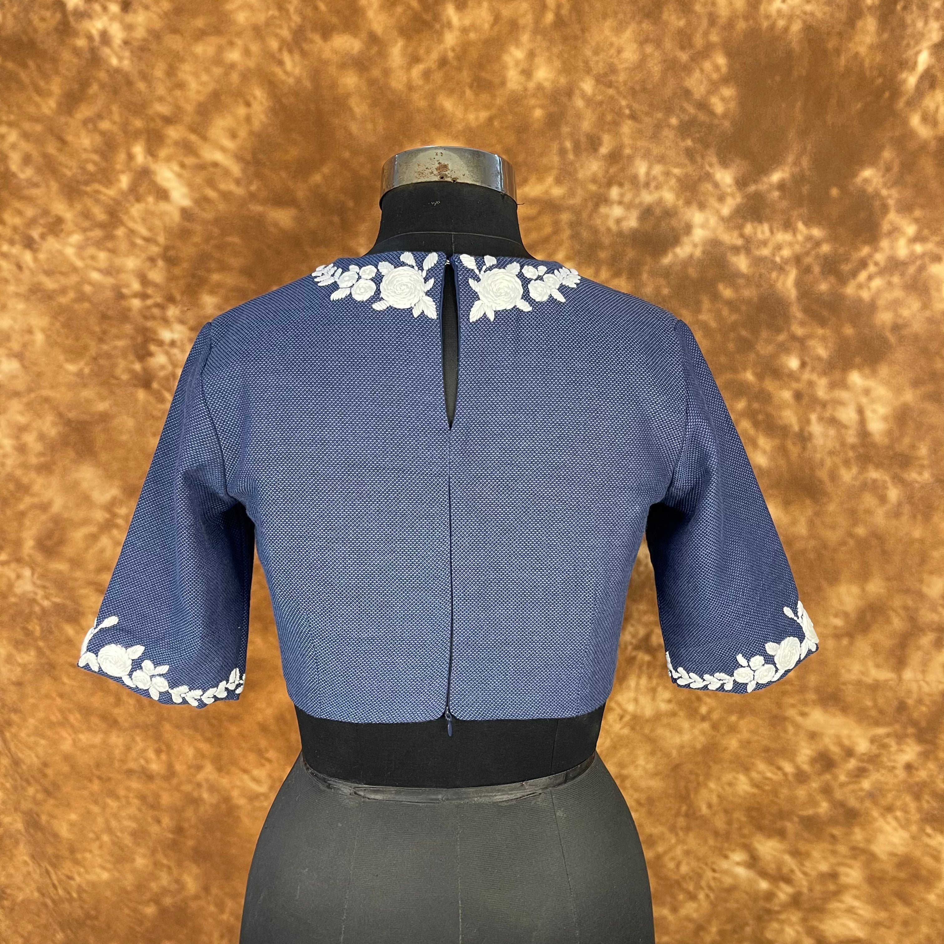 Jardosi Justajoo Blue Coloured Cotton Ready to Wear Blouse - kapda Tailor - Distacart